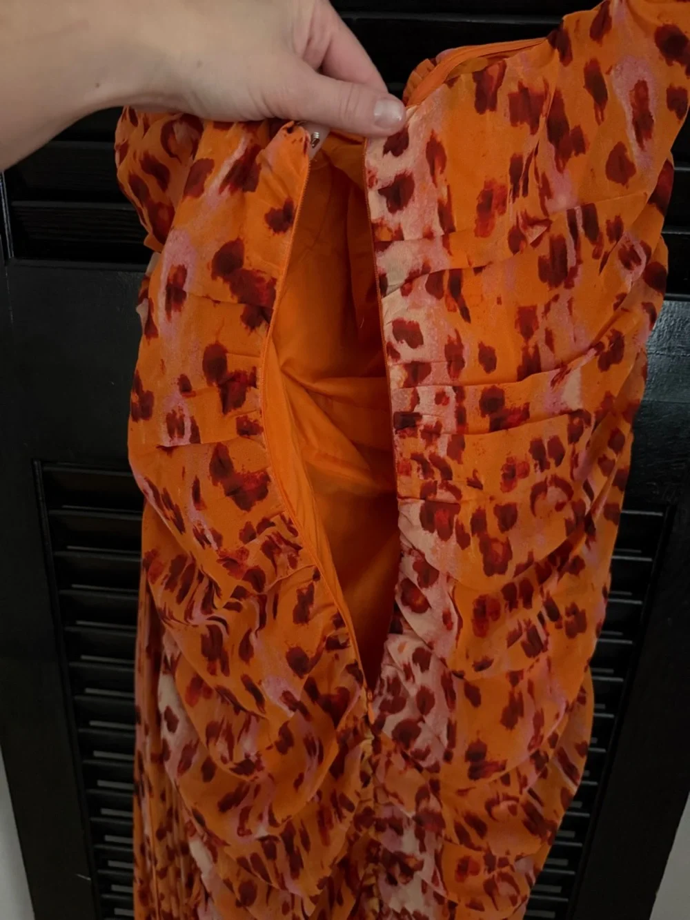 NWT Love & Lemonade Orange Leopard Mini Dress Size XL - Picture 10 of 10